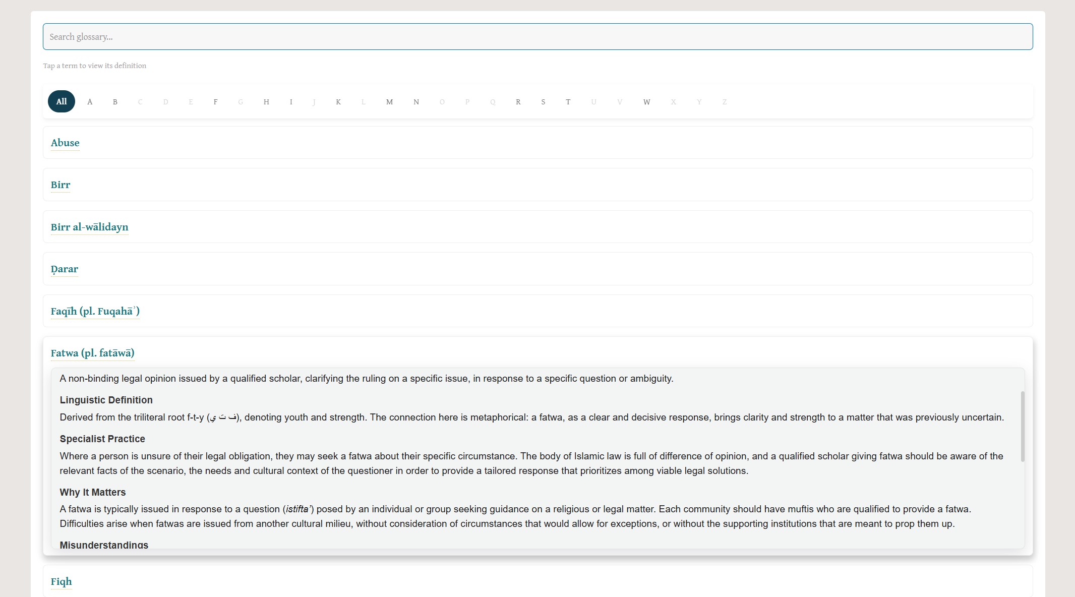 IGE-ILLI-Search Glossary