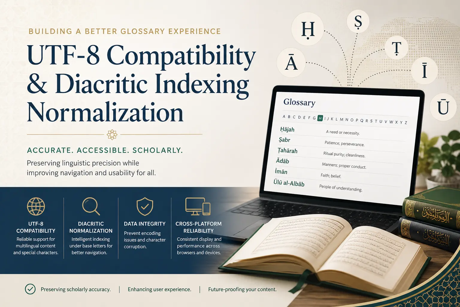 Why UTF-8 Compatibility & Diacritic Indexing Matter in Scholarly Glossaries